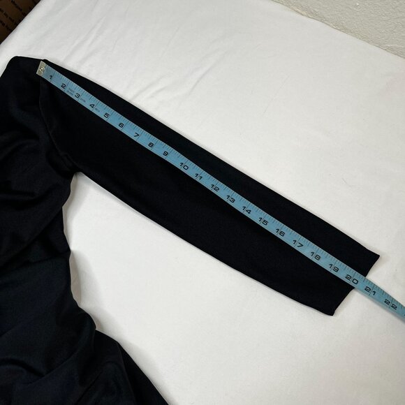 Chiara Boni La Petite Robe Ruched Front Slit Mermaid Gown Black 50 US 12 - Picture 12 of 16